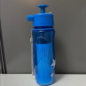 Starry Blue Water Bottle with Pump Lid